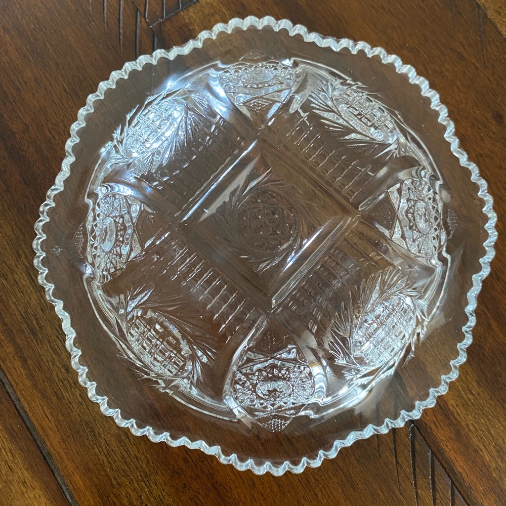 Vintage L.E. Smith Sunburst Pressed Clear Glass Round Covered Butter Dish Retro - Picture 4 of 11